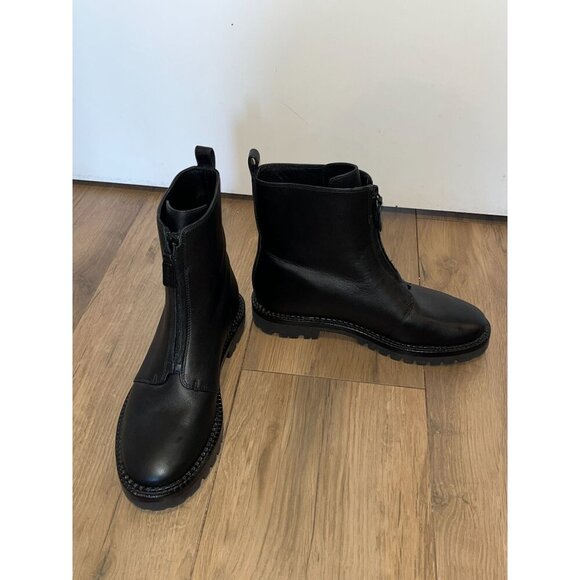 NEW!! Vince Cabria Water Resistant Front Zip Boot in Black Women's Size 7.5 - Picture 4 of 14